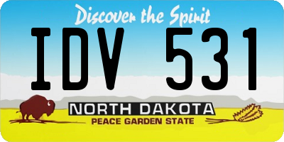 ND license plate IDV531