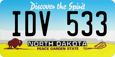 ND license plate IDV533