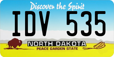 ND license plate IDV535