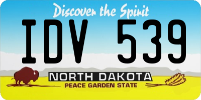 ND license plate IDV539