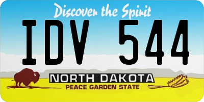 ND license plate IDV544