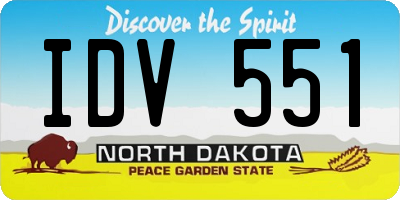 ND license plate IDV551
