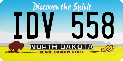 ND license plate IDV558