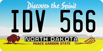 ND license plate IDV566