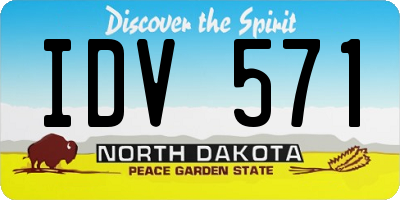 ND license plate IDV571