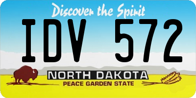 ND license plate IDV572