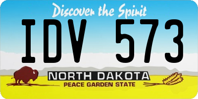 ND license plate IDV573