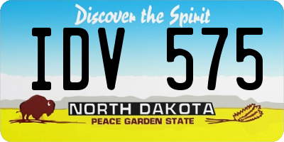 ND license plate IDV575