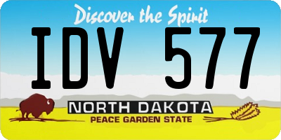 ND license plate IDV577