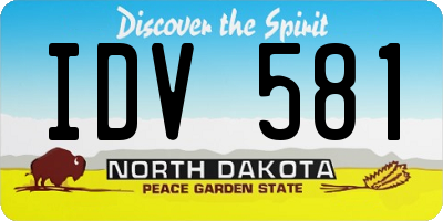 ND license plate IDV581