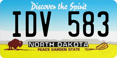 ND license plate IDV583
