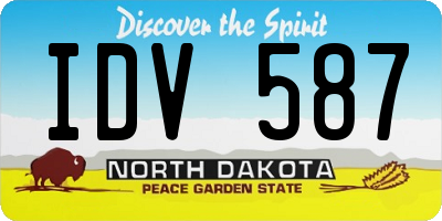 ND license plate IDV587