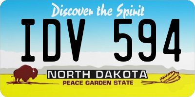 ND license plate IDV594