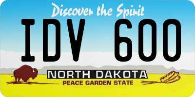 ND license plate IDV600