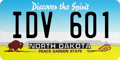 ND license plate IDV601