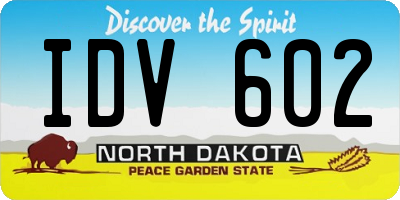 ND license plate IDV602
