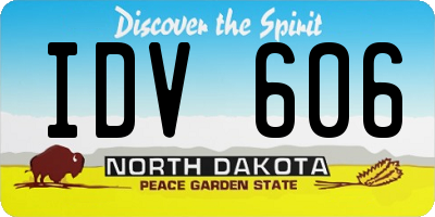 ND license plate IDV606