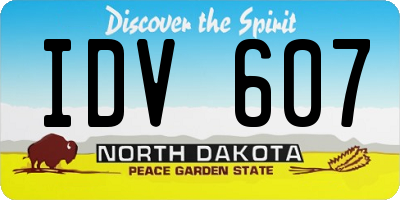 ND license plate IDV607