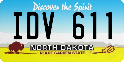 ND license plate IDV611