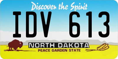 ND license plate IDV613