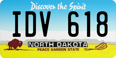 ND license plate IDV618