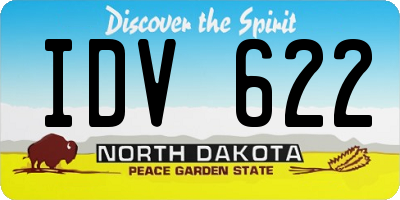 ND license plate IDV622