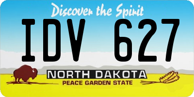 ND license plate IDV627