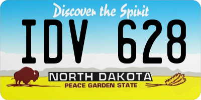 ND license plate IDV628