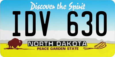 ND license plate IDV630