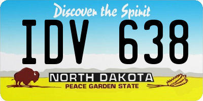 ND license plate IDV638