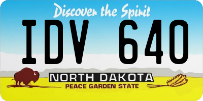 ND license plate IDV640