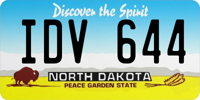 ND license plate IDV644