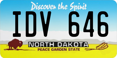 ND license plate IDV646