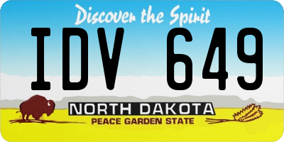 ND license plate IDV649
