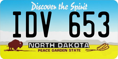 ND license plate IDV653