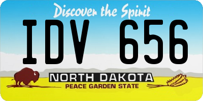 ND license plate IDV656
