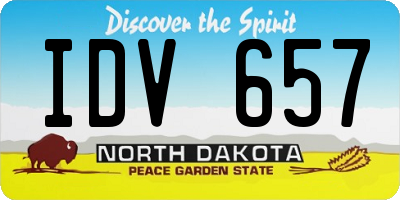ND license plate IDV657