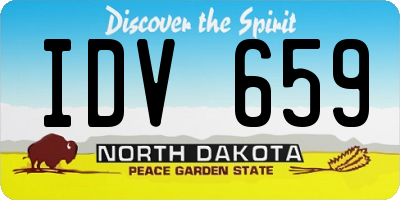 ND license plate IDV659