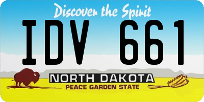 ND license plate IDV661