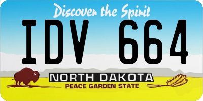 ND license plate IDV664