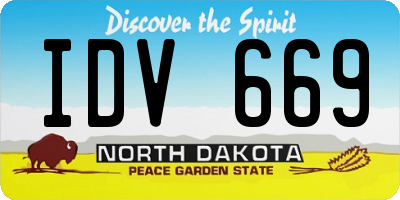 ND license plate IDV669