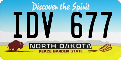 ND license plate IDV677