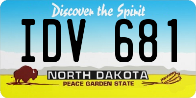 ND license plate IDV681