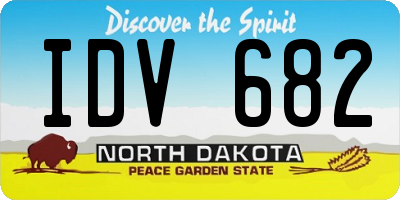 ND license plate IDV682