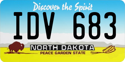 ND license plate IDV683
