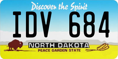 ND license plate IDV684