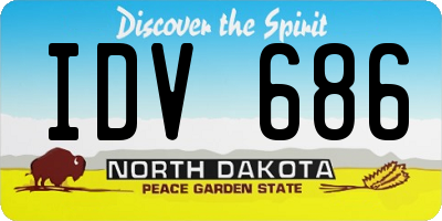 ND license plate IDV686