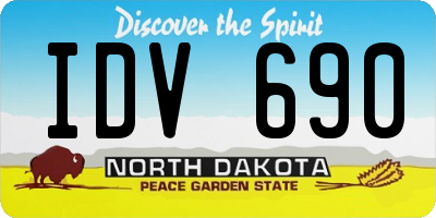 ND license plate IDV690