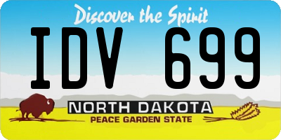 ND license plate IDV699