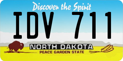 ND license plate IDV711